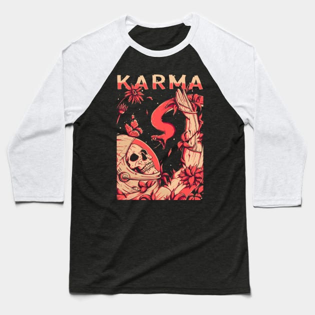 Karma Baseball T-Shirt by NathanRiccelle